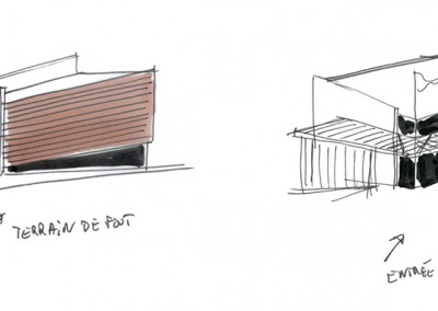 Projet Tennis Club - croquis YDS Architectes